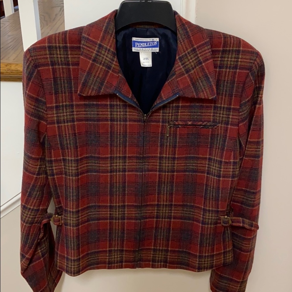 Pendleton Wool Plaid Zip Up Jacket - image 2